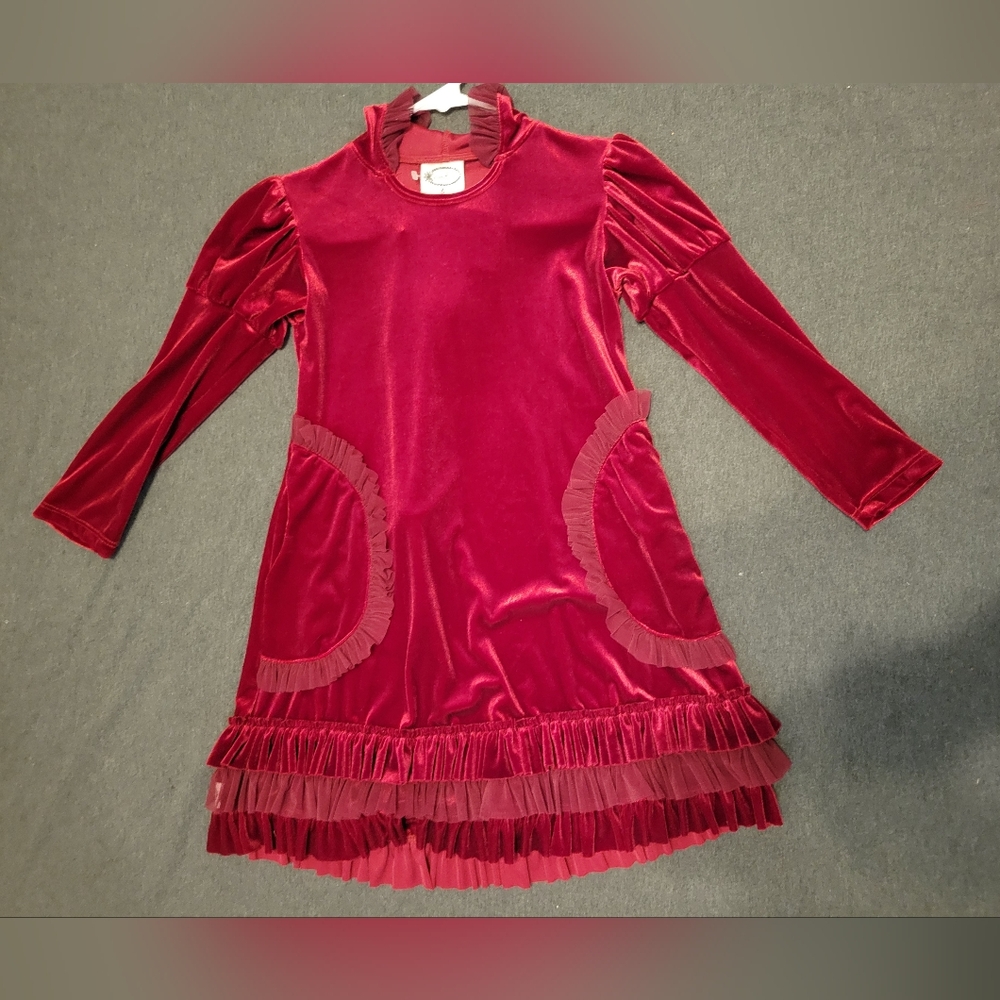 Girls dress, loves me not, size 6, red, new with tags